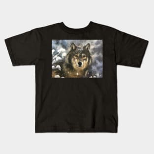 Hey There Winter Wolf Kids T-Shirt